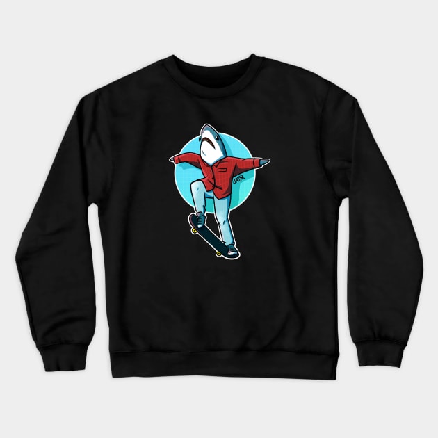 Skate Shark Crewneck Sweatshirt by jastinamor